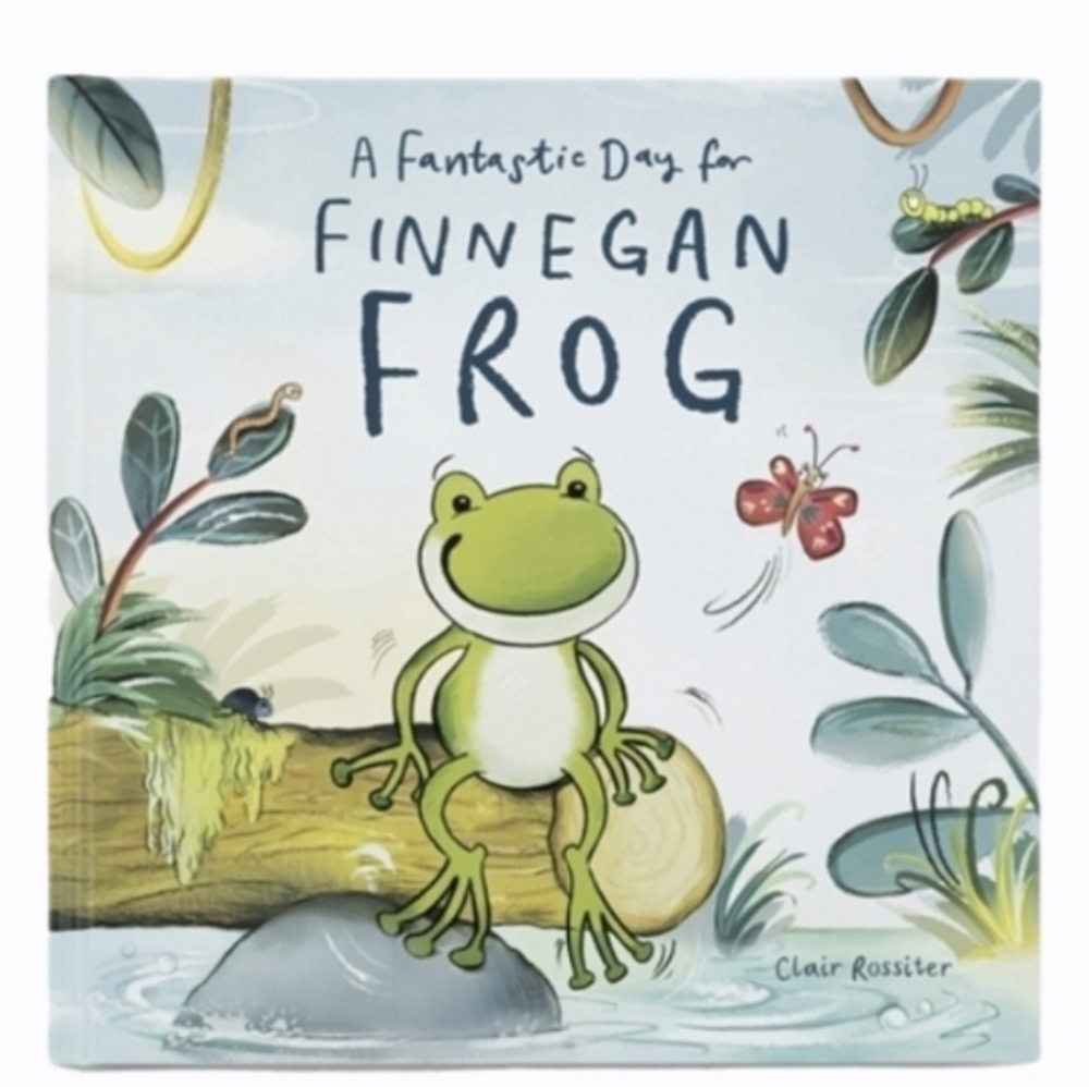 Jellycat "A Fantastic Day for Finnegan Frog" Book NWT